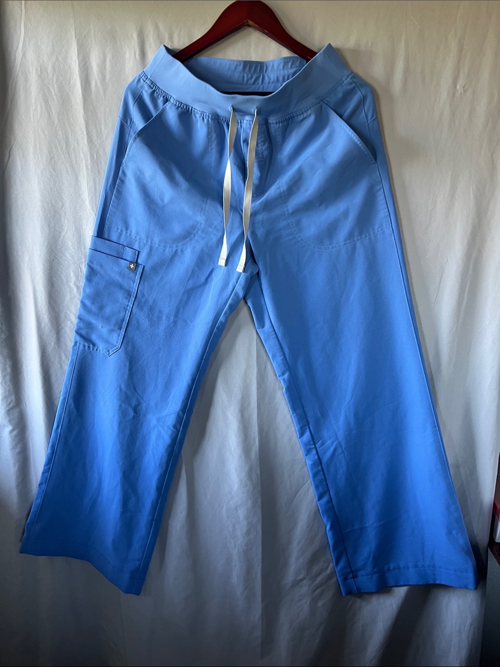 FIGS Sky Blue Scrub Pants with Elastic Waist